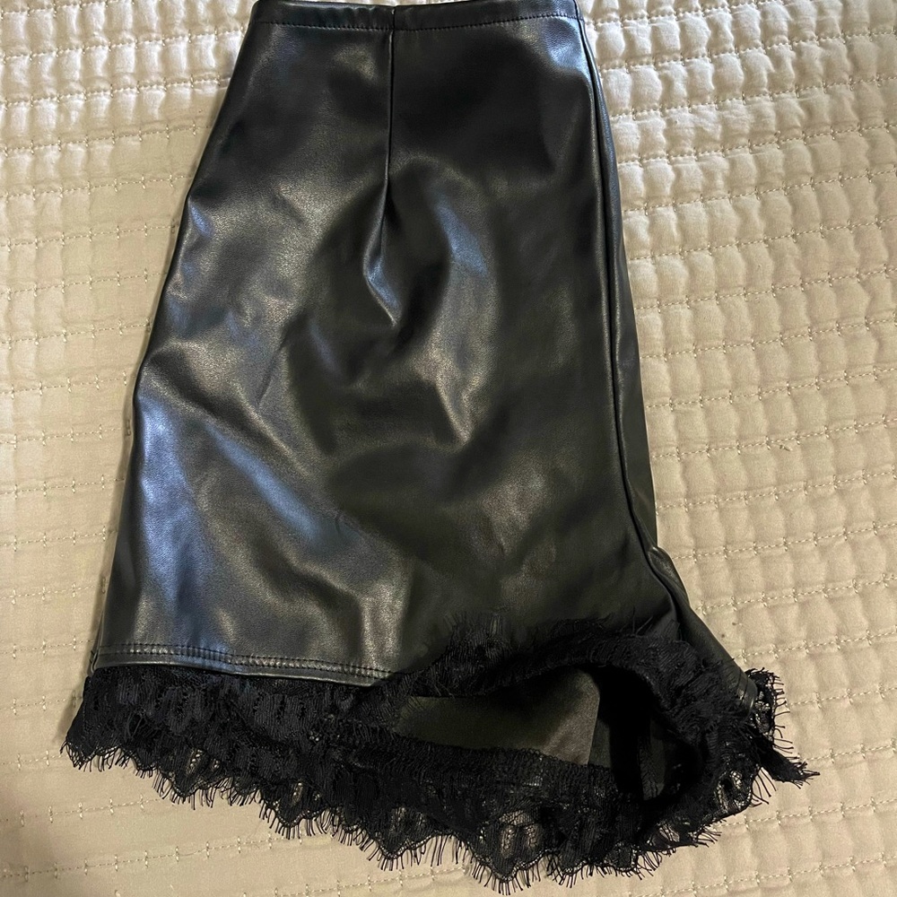Leather shorts black high waste